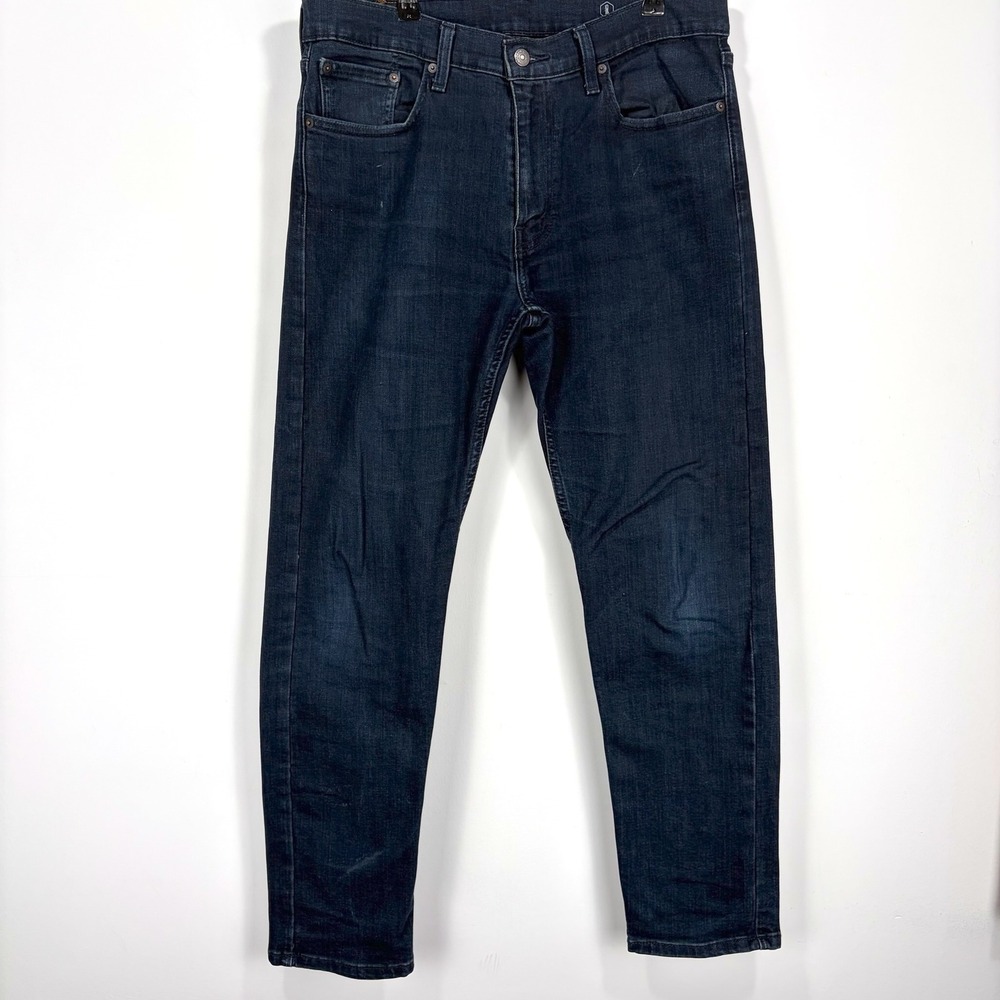 Levis 502 Jeans Mens 33x32 Dark Blue Regular Taper Fit Stretch Denim Pants